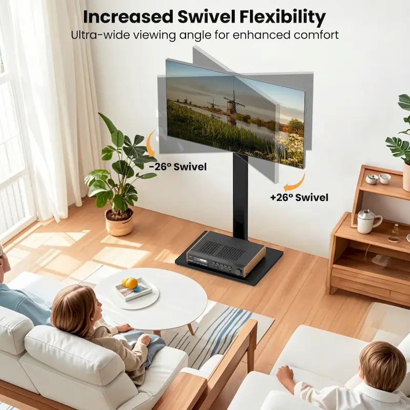 Meuble TV universel sur pied pour téléviseurs de 32 à 70 pouces jusqu'à 110