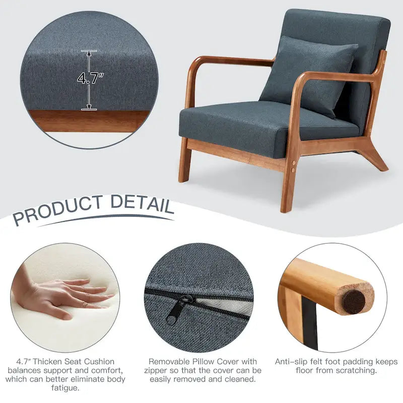 Fauteuils de salon confortables de lecture pour salon Mid-century modern
