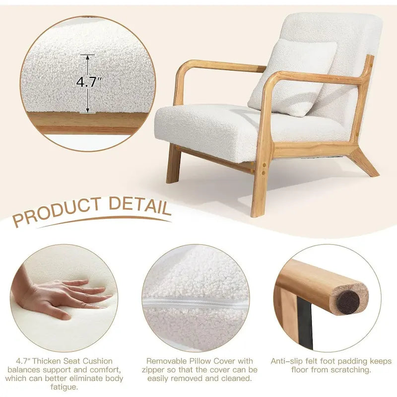 Fauteuils de salon confortables de lecture pour salon Mid-century modern