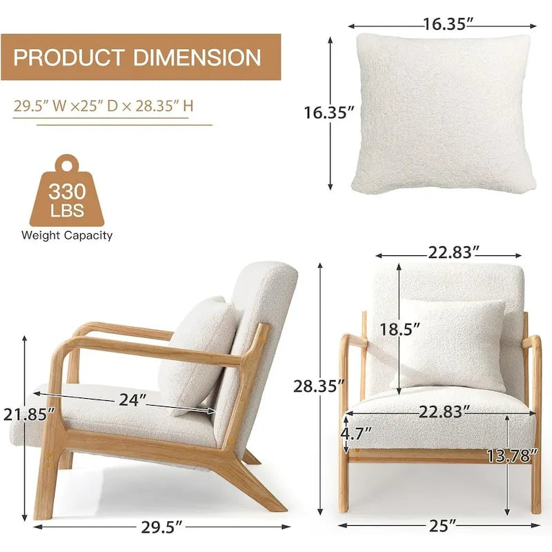 Fauteuils de salon confortables de lecture pour salon Mid-century modern