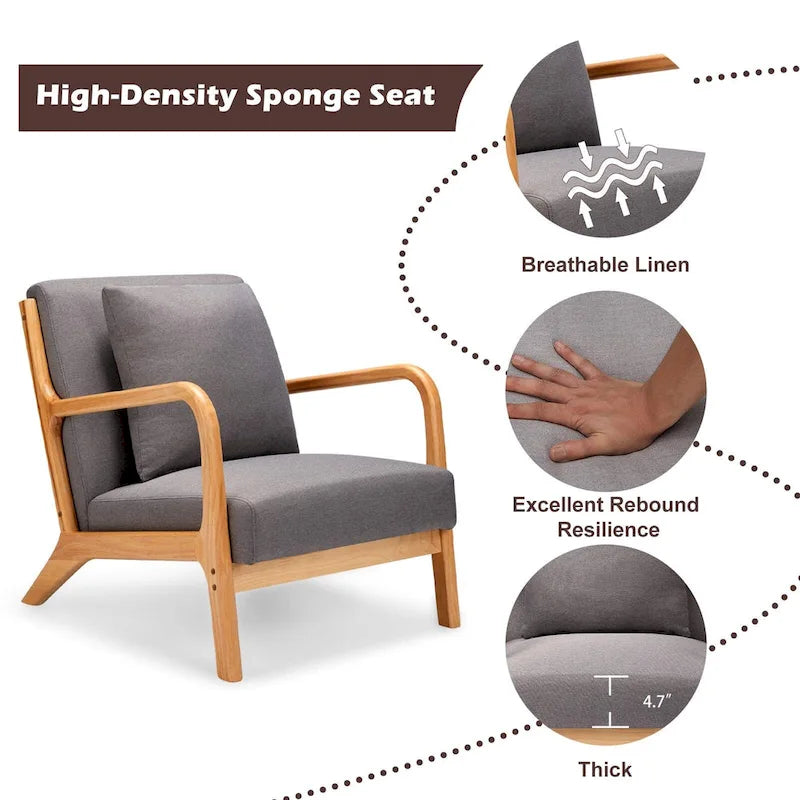 Fauteuils de salon confortables de lecture pour salon Mid-century modern