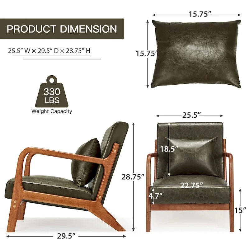 Fauteuils de salon confortables de lecture pour salon Mid-century modern