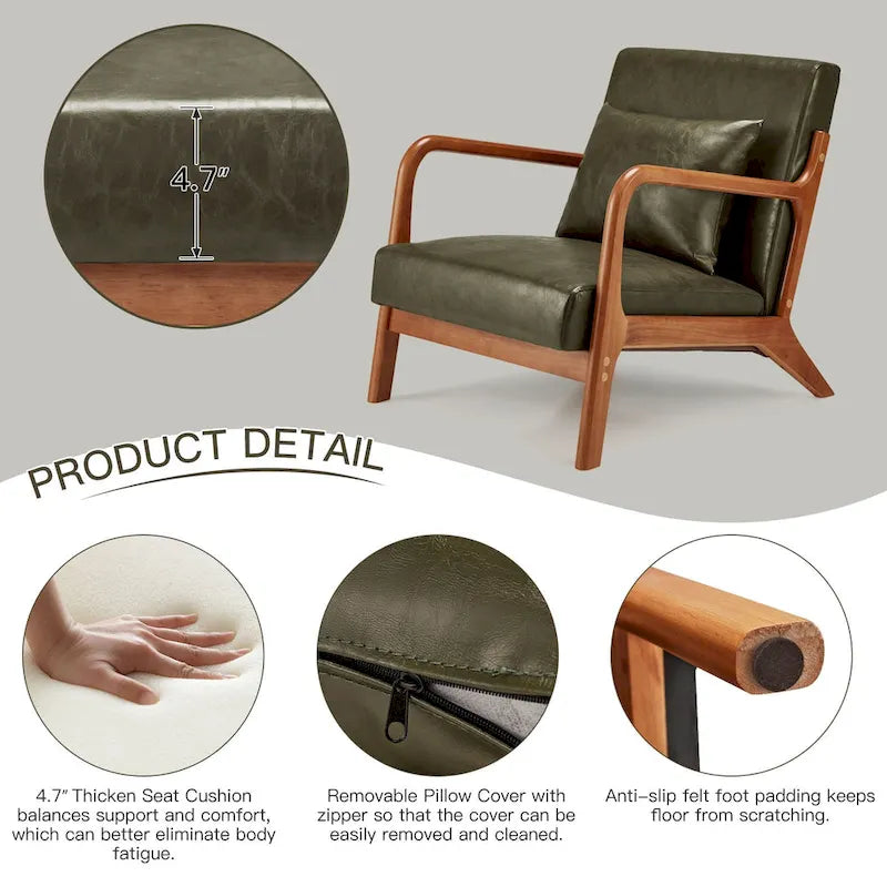 Fauteuils de salon confortables de lecture pour salon Mid-century modern