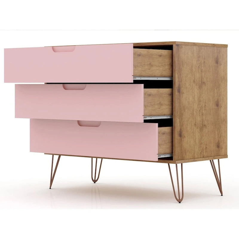 Commode Mid-century Modern à 3 tiroirs