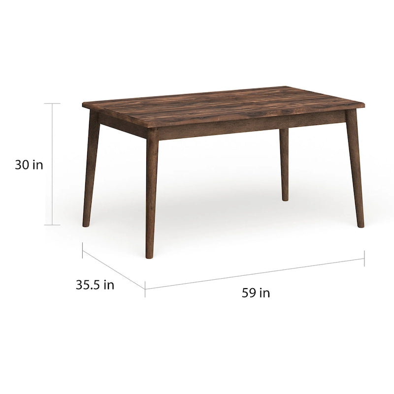 Table à manger moderne marron de 150 cm de style médiéval