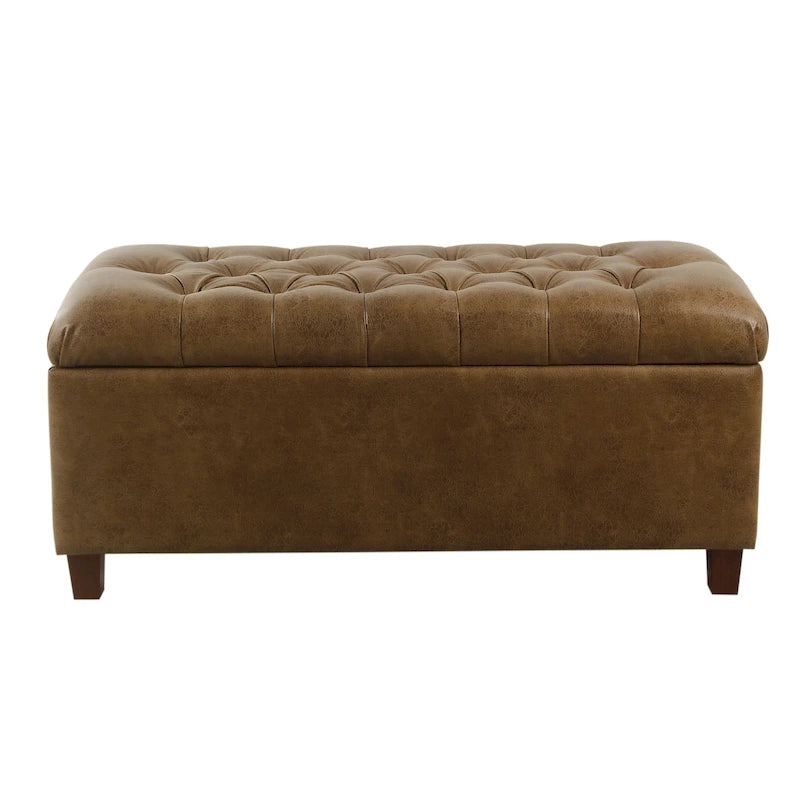 Banc de rangement capitonné