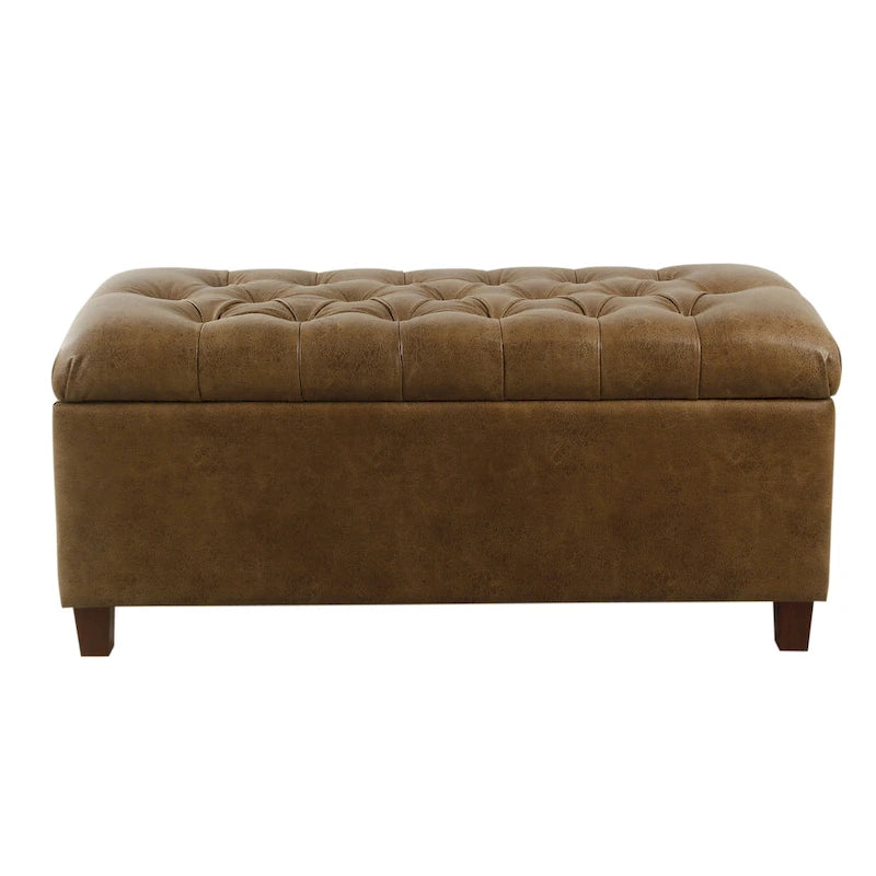 Banc de rangement capitonné