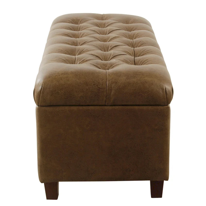 Banc de rangement capitonné