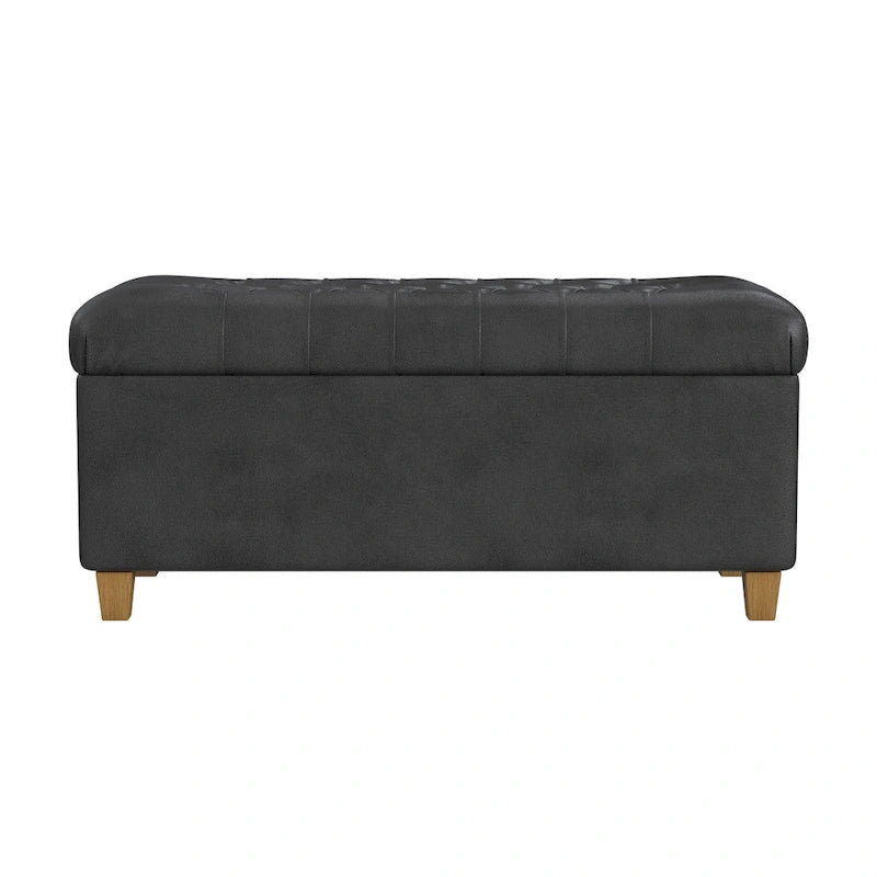 Banc de rangement capitonné