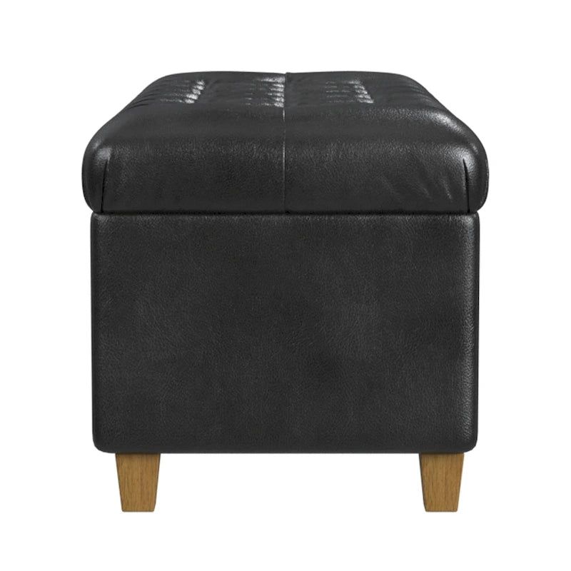 Banc de rangement capitonné