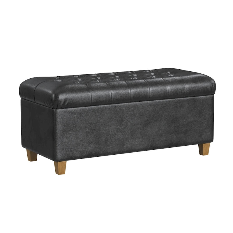 Banc de rangement capitonné
