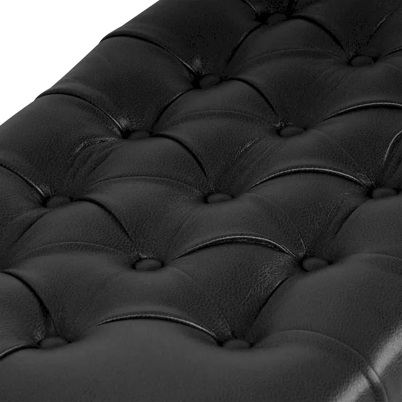 Banc de rangement capitonné