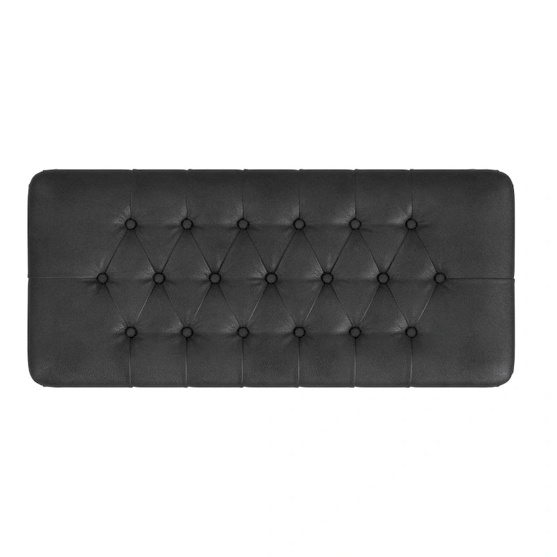 Banc de rangement capitonné