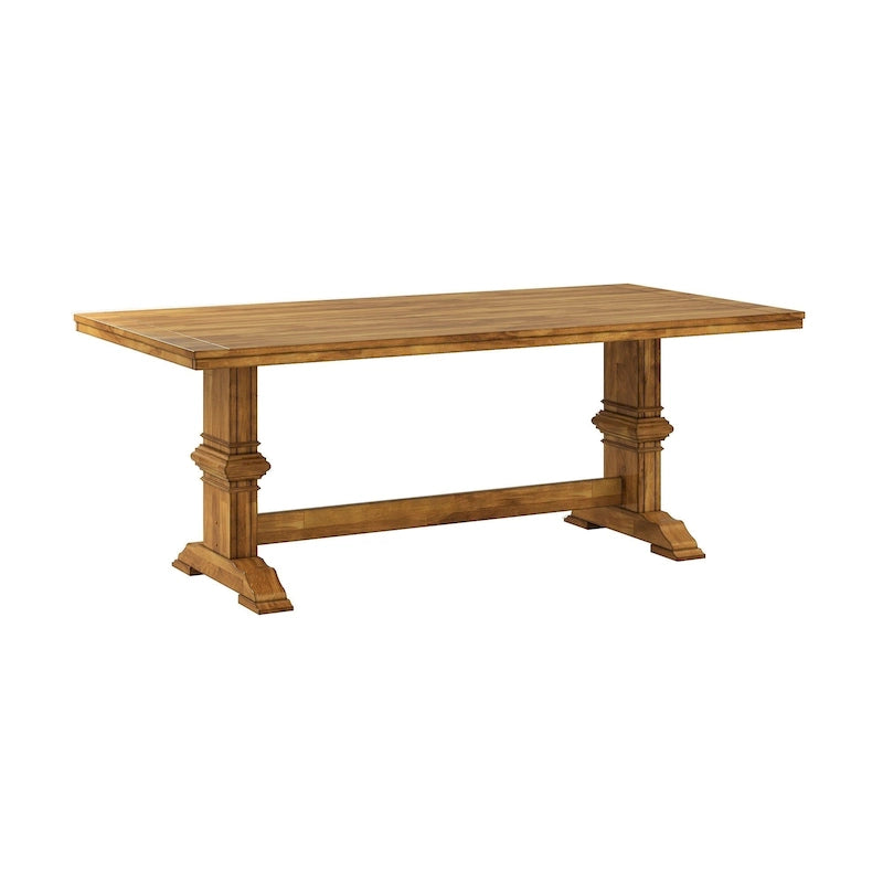 Table à manger plateau bois massif bicolore