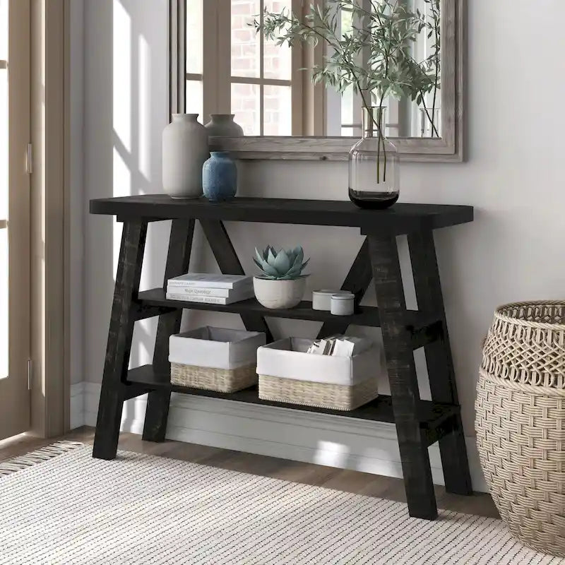 Console de 47 pouces avec 2 étagères ouvertes