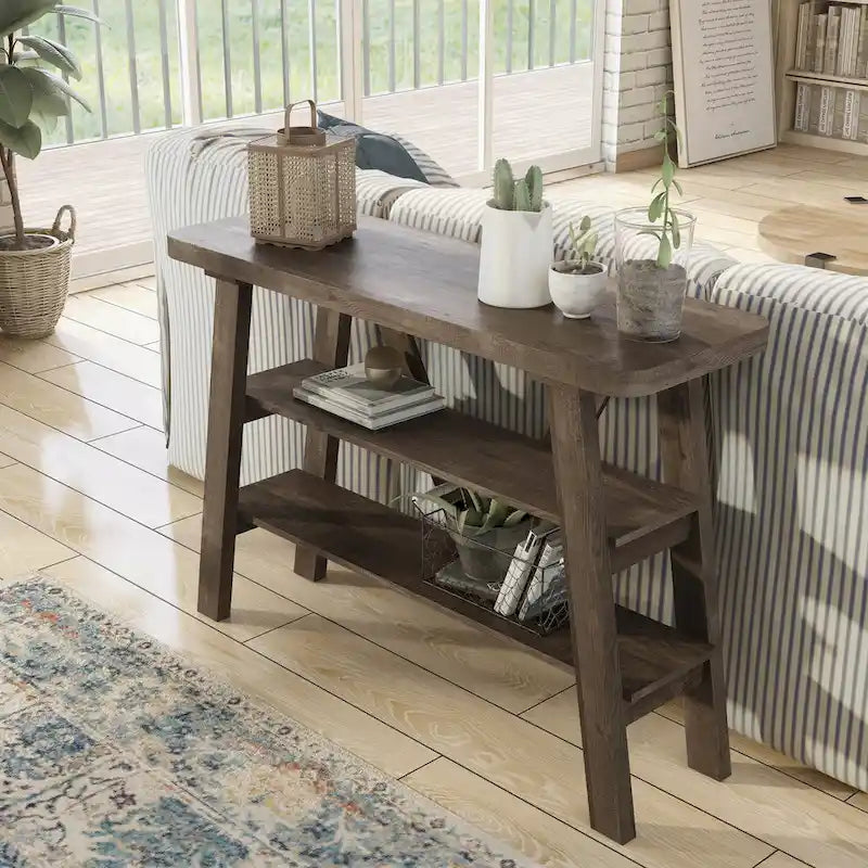 Console de 47 pouces avec 2 étagères ouvertes