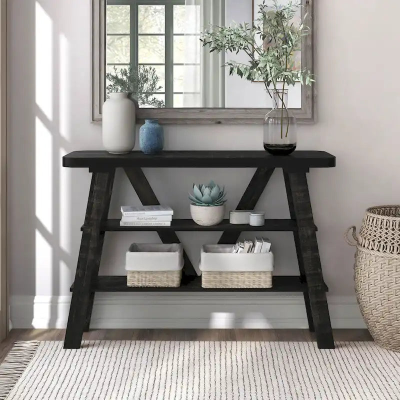Console de 47 pouces avec 2 étagères ouvertes