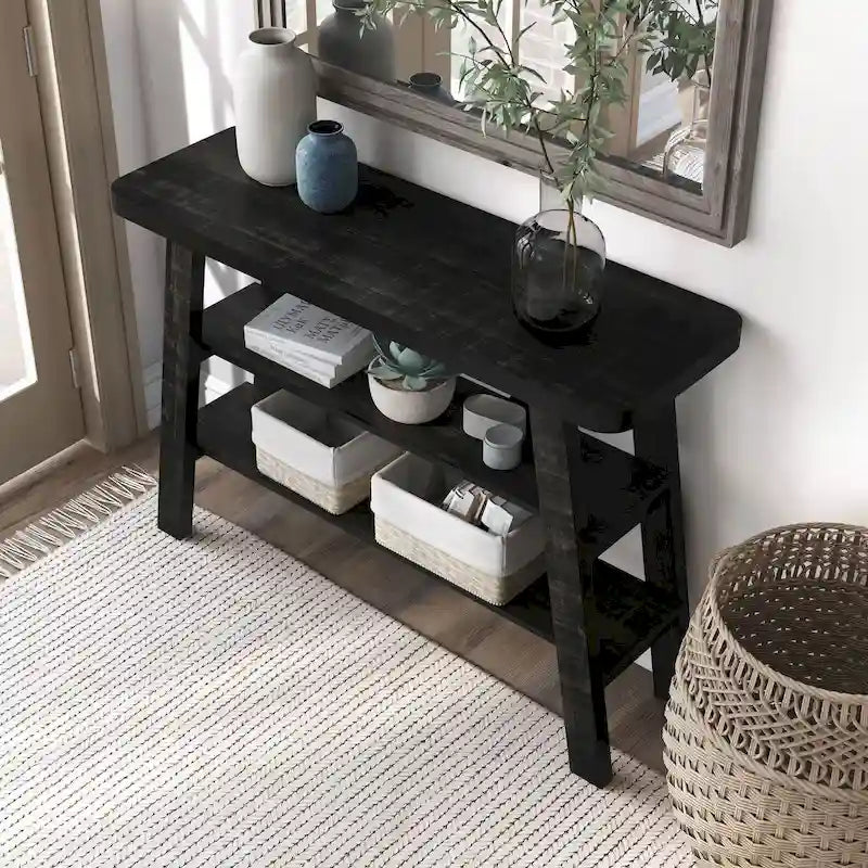 Console de 47 pouces avec 2 étagères ouvertes
