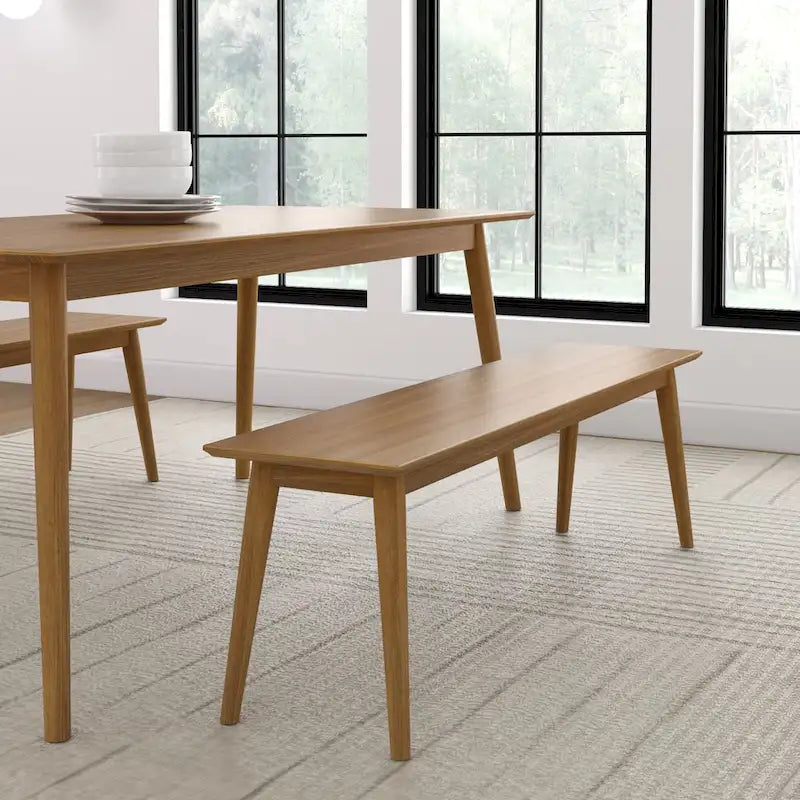 Plank and Beam Mid-Century Modern Dining Bench - 59
