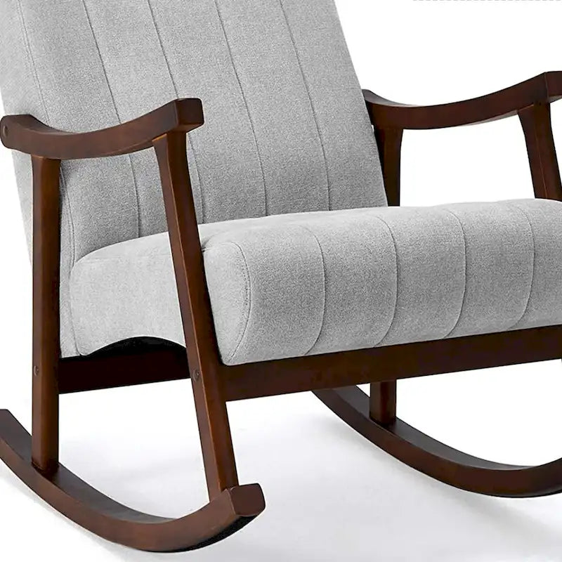 Fauteuil à bascule rembourré moderne avec dossier haut
