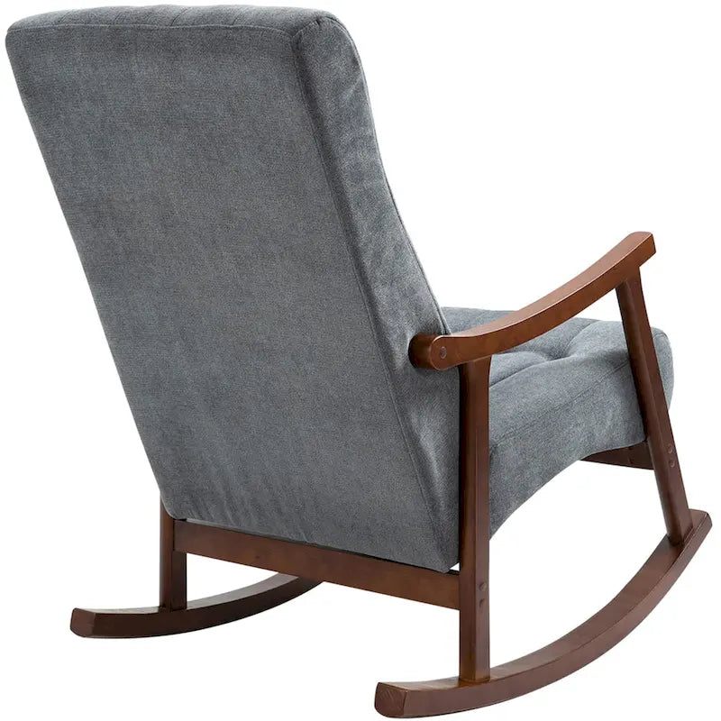 Fauteuil à bascule rembourré moderne avec dossier haut