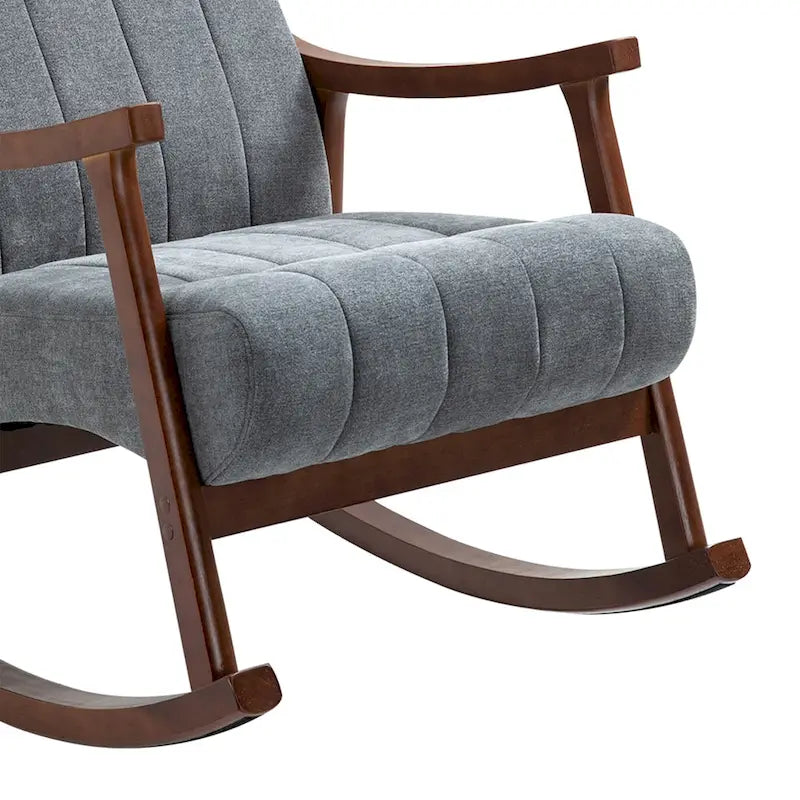 Fauteuil à bascule rembourré moderne avec dossier haut