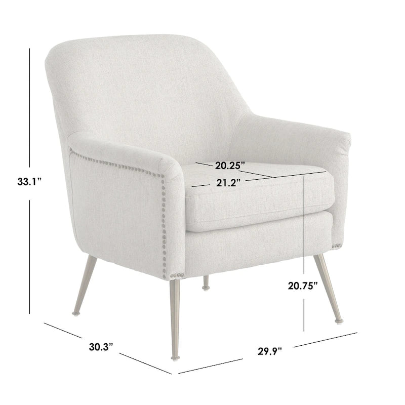 Fauteuil d'appoint rembourré de style milieu de siècle