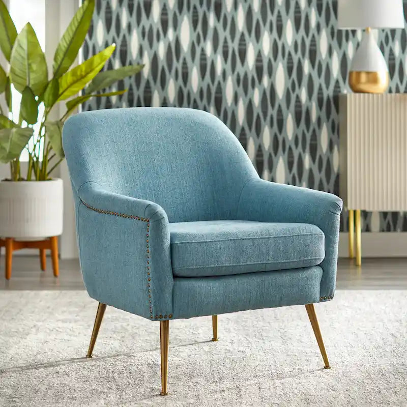 Fauteuil d'appoint rembourré de style milieu de siècle
