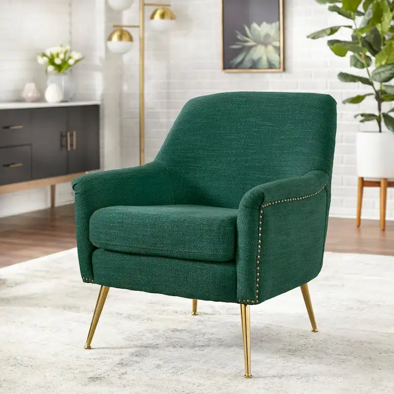 Fauteuil d'appoint rembourré de style milieu de siècle