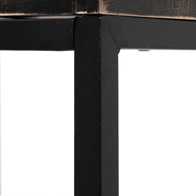 Bureau d'ordinateur métallique de 59 pouces avec ports USB