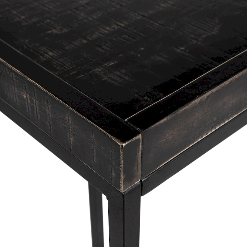 Bureau d'ordinateur métallique de 59 pouces avec ports USB