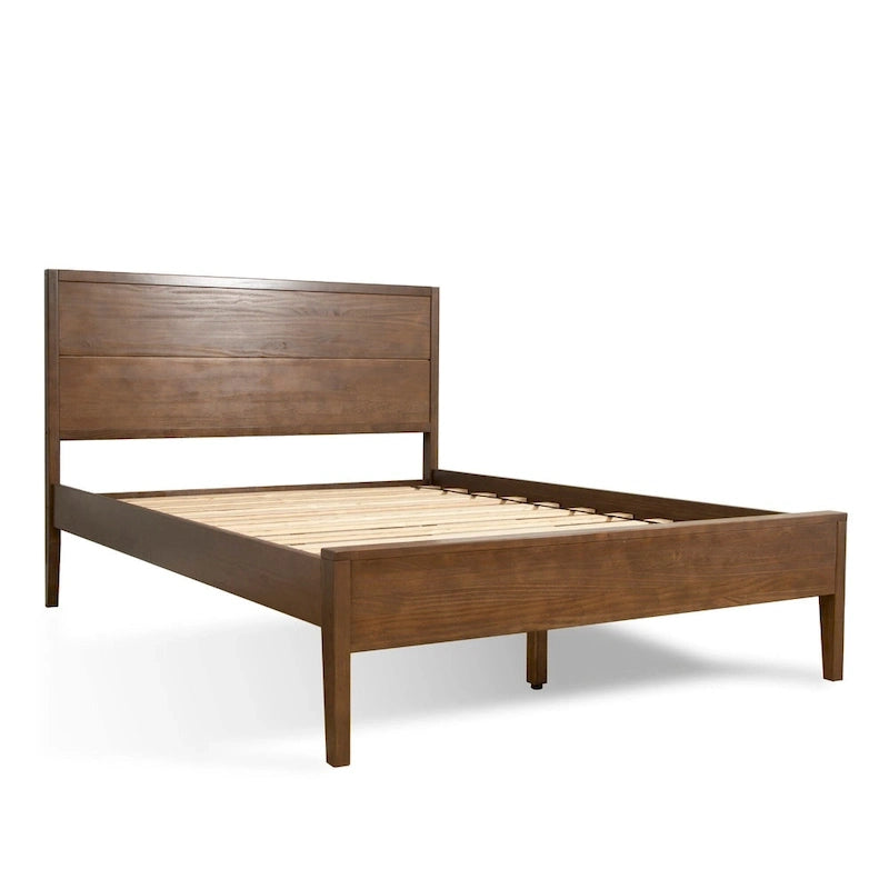 Lit Queen size en poutres et planches