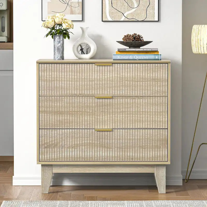 Commode moderne à 3 tiroirs en bois, meuble de rangement pour chambre à coucher