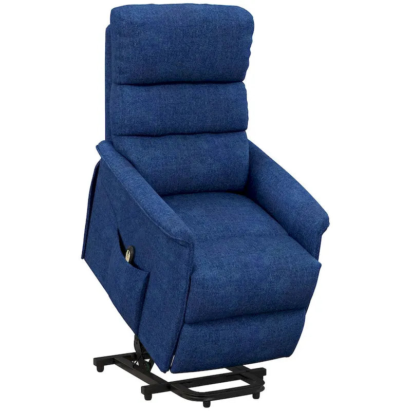 Fauteuil inclinable électrique pour personnes âgées, assemblage facile, fauteuil releveur en tissu avec télécommande, poches latérales pour salon