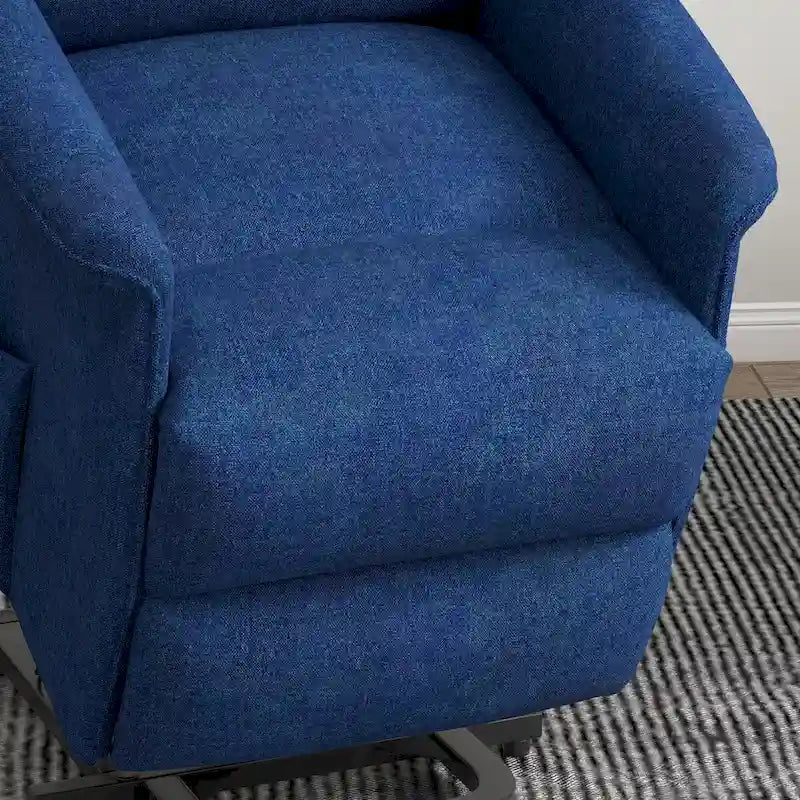 Fauteuil inclinable électrique pour personnes âgées, assemblage facile, fauteuil releveur en tissu avec télécommande, poches latérales pour salon