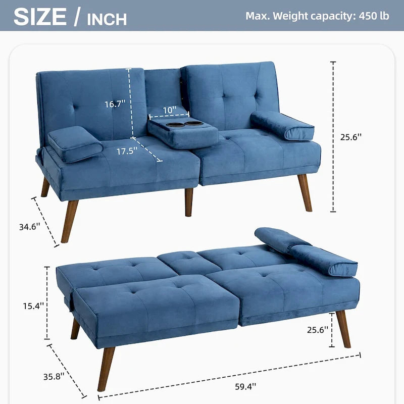 Canapé-lit futon, petit canapé-lit causeuse