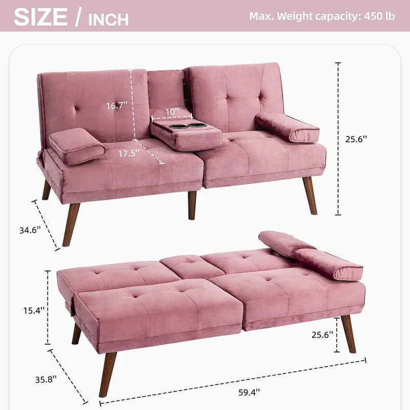 Canapé-lit futon, petit canapé-lit causeuse
