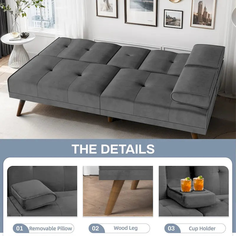 Canapé-lit futon, petit canapé-lit causeuse