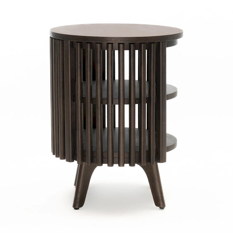 Table d'appoint avec rangement et table d'appoint ronde