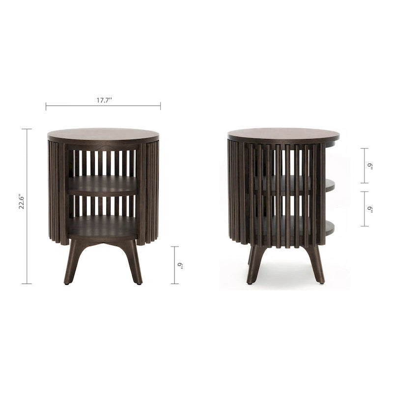 Table d'appoint avec rangement et table d'appoint ronde