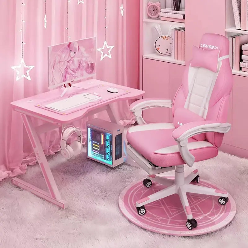 Fauteuil de jeu style course, Fauteuil gamer grande taille 136 kg, Chaise d'ordinateur à dossier haut